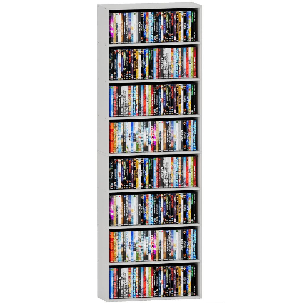 8 Tier White DVD Storage Shelf P593