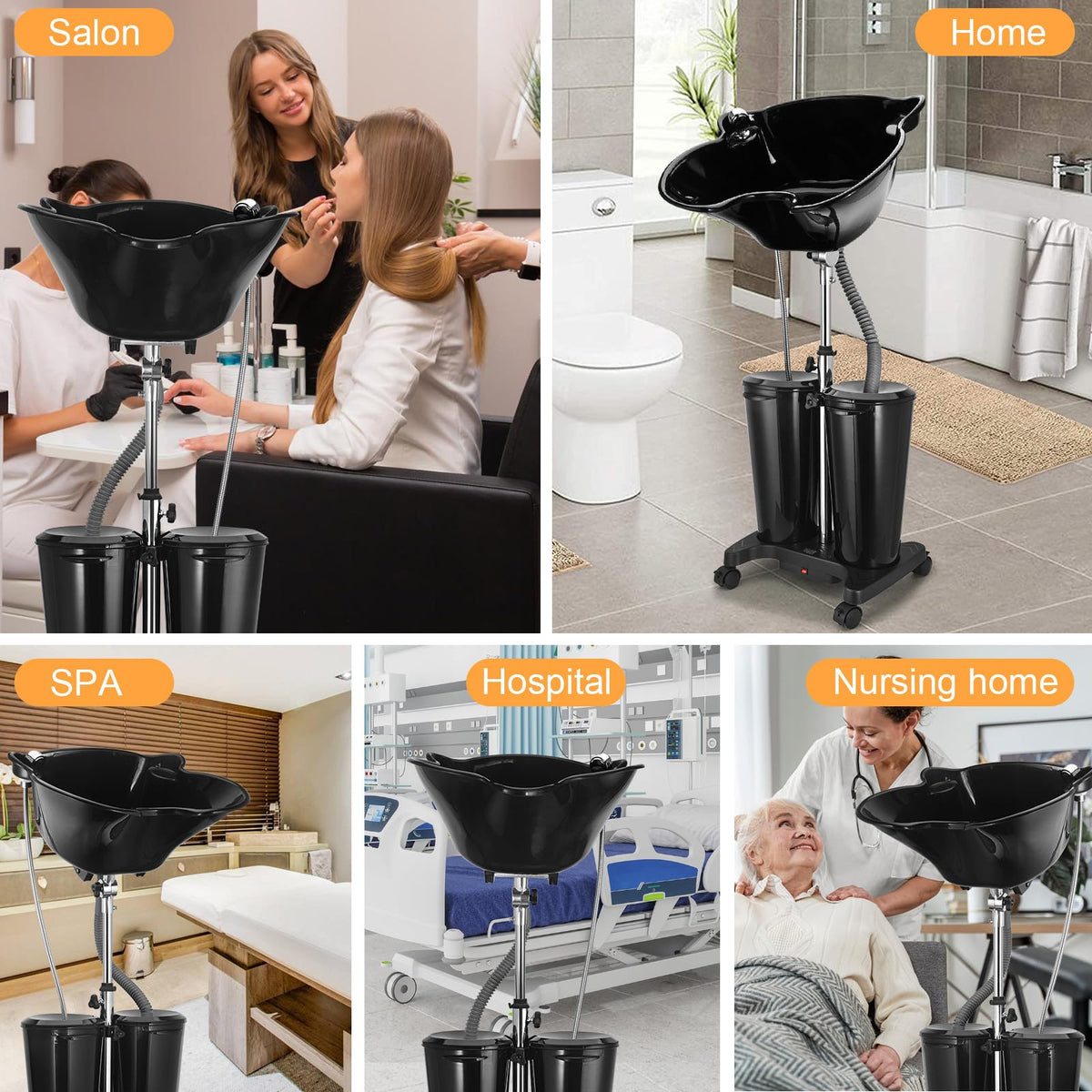 Portable Shampoo Bowl with Electric Pump A801