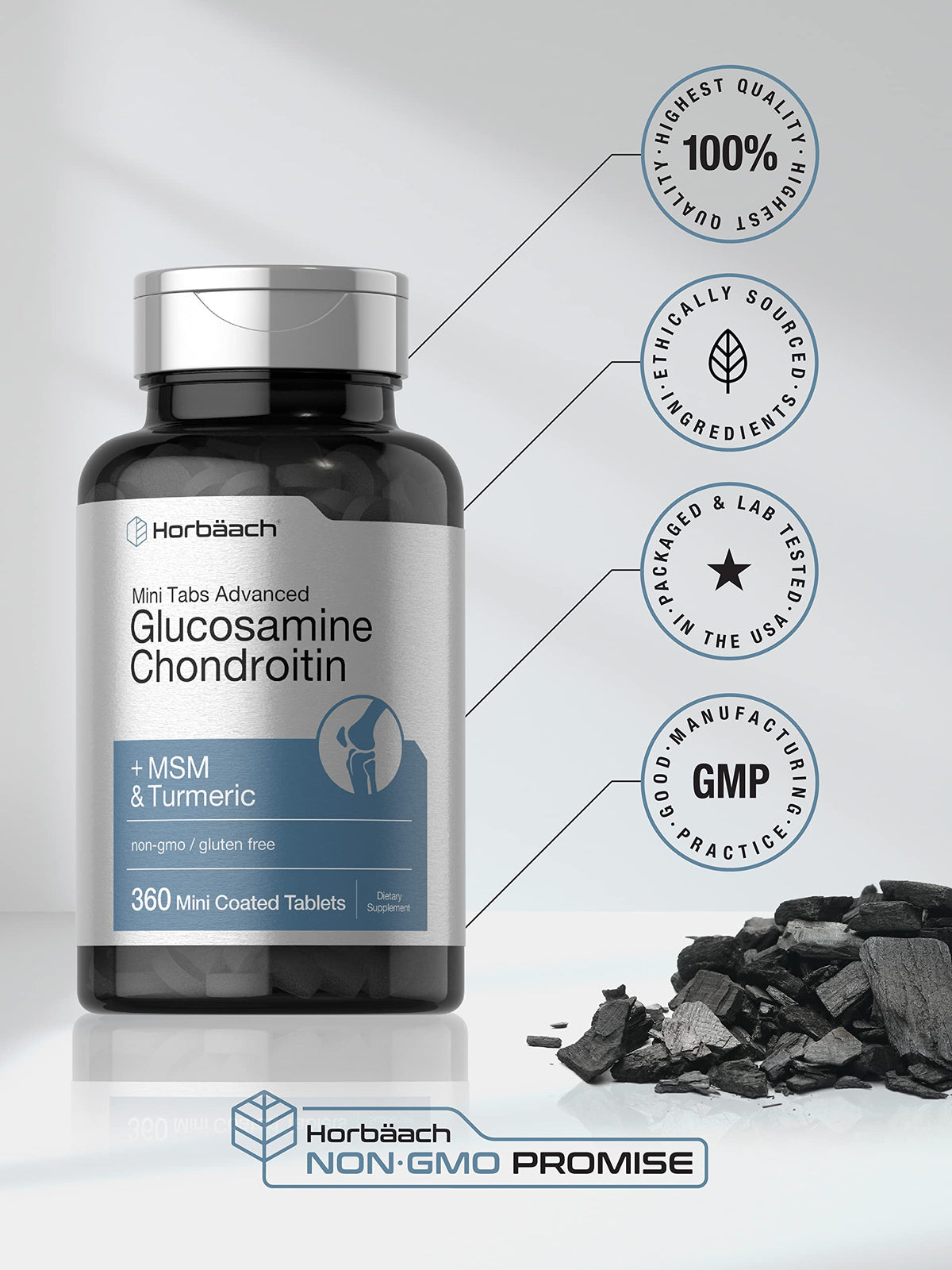 Glucosamine Chondroitin MSM Turmeric 360 Tablets H6303