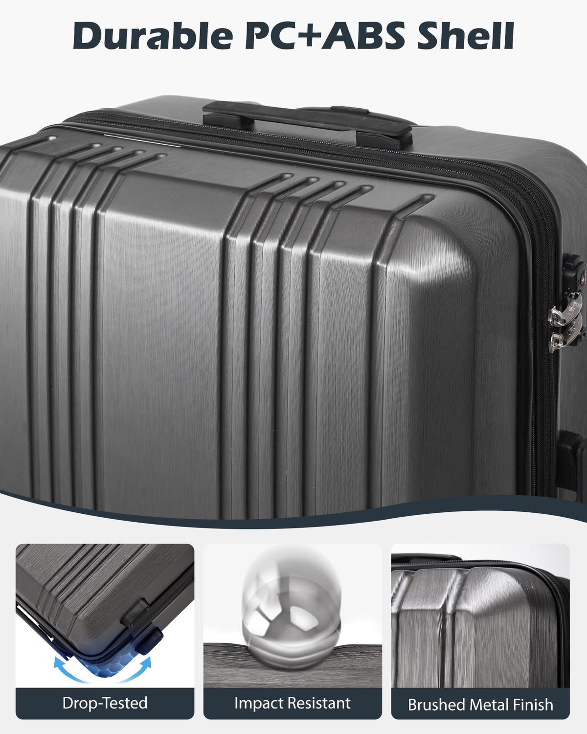 PC+ABS Hardshell Luggage with TSA Lock and Spinner Wheels W91137