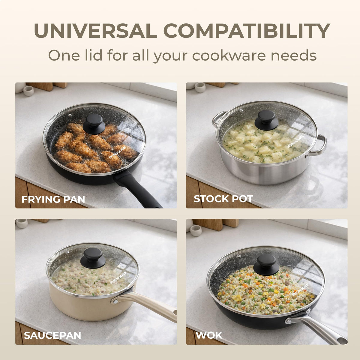 10 Inch Tempered Glass Pan Lid N6830
