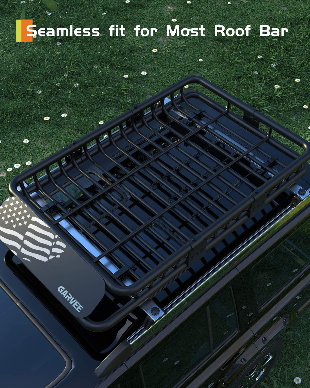 46" x 36" 200 Lbs Capacity Roof Rack Cargo Carrier Basket D40357
