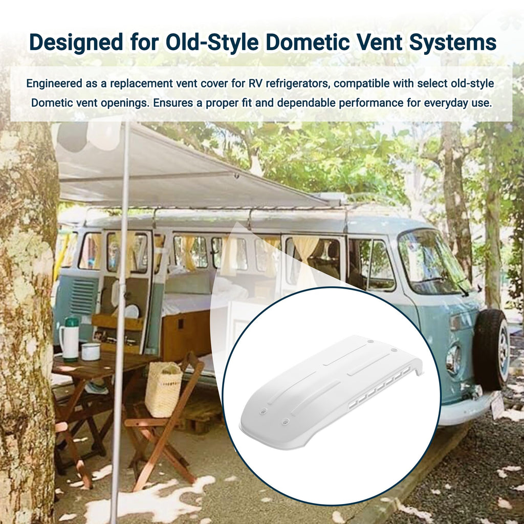 White RV Refrigerator Vent Cover Replacement J910682