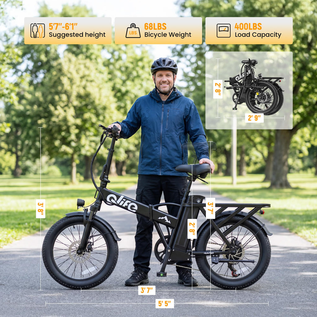 Foldable Electric Bike with 20" Fat Tires L8367