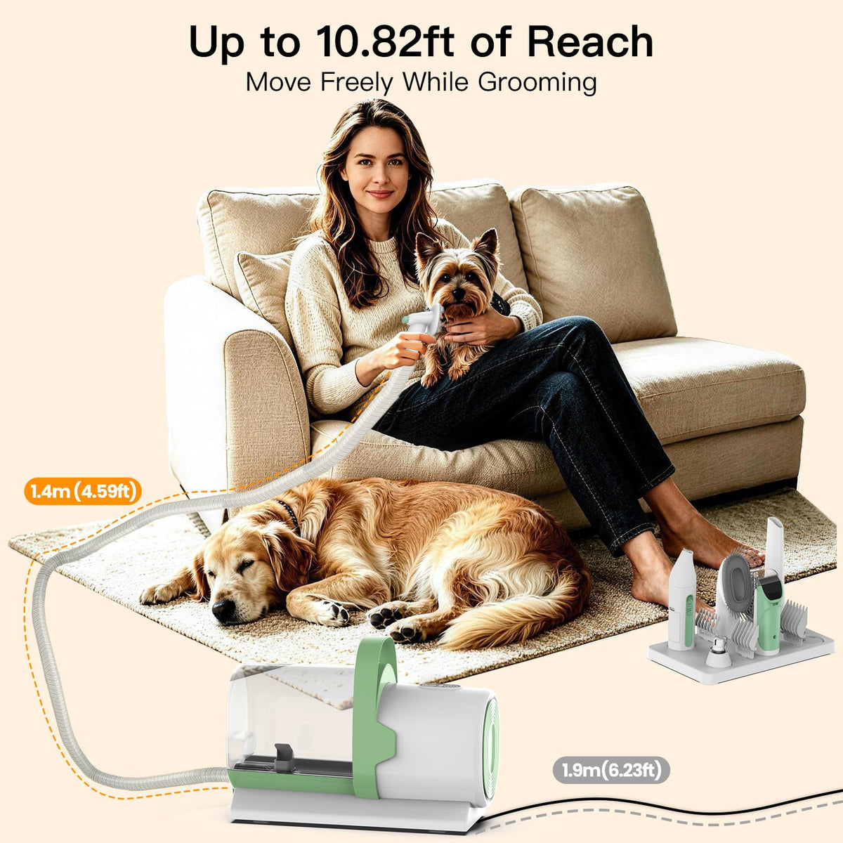 7-in-1 Dog Grooming Vacuum Kit V6525