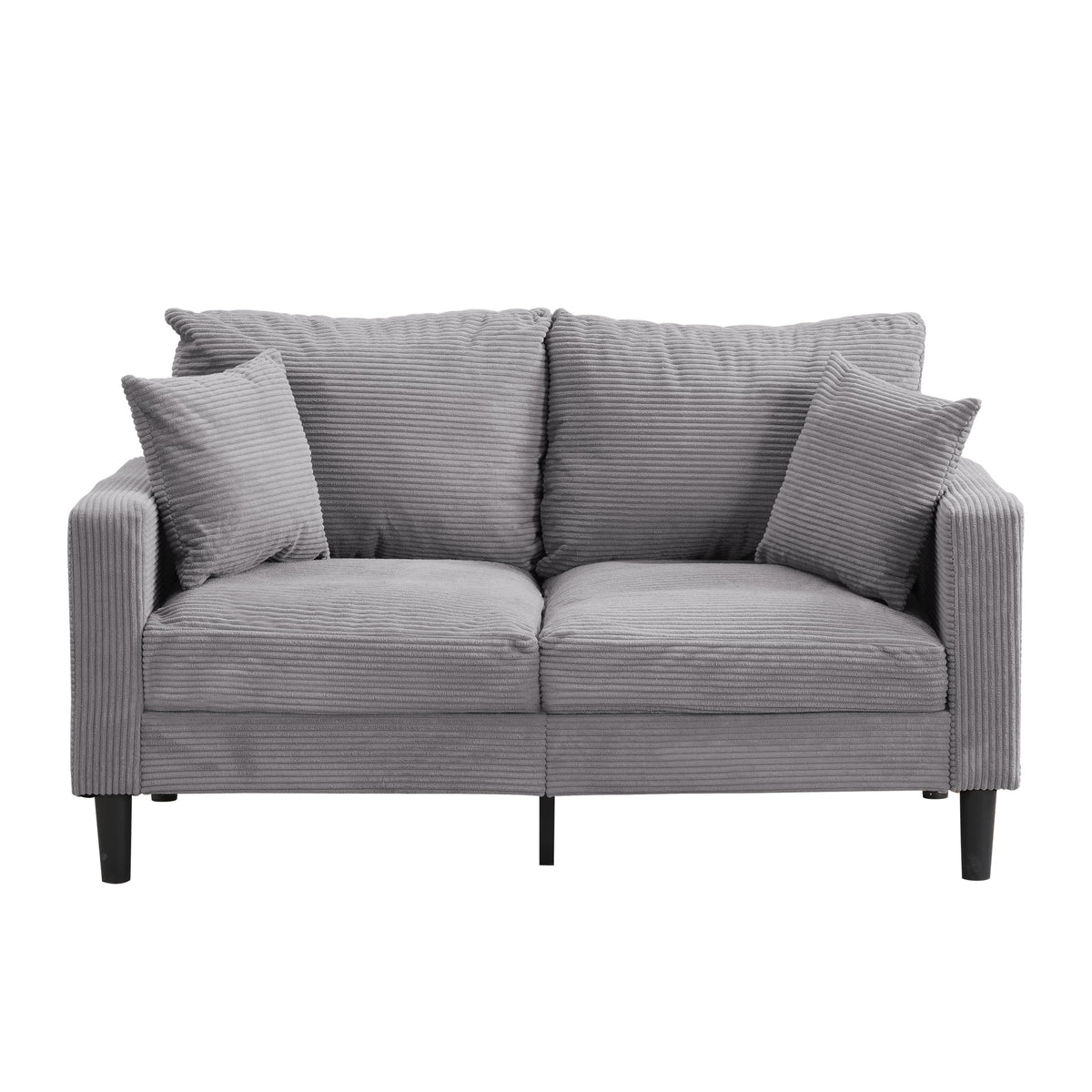 Light Gray Upholstered 2 Seat Loveseat Sofa G480054