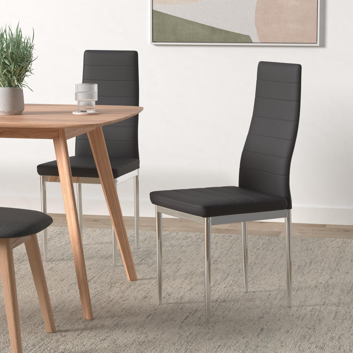 Set of 2 Black Modern Chairs L117590
