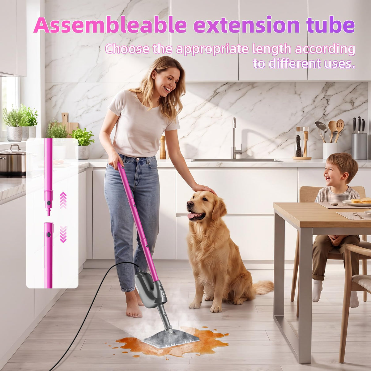 9-in-1 Detachable Handheld Steam Mop V421