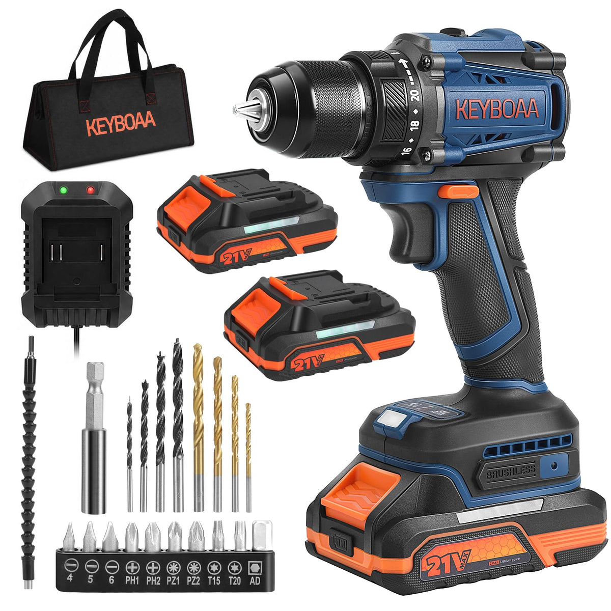 Cordless Drill Set with 2 Batteries K38867