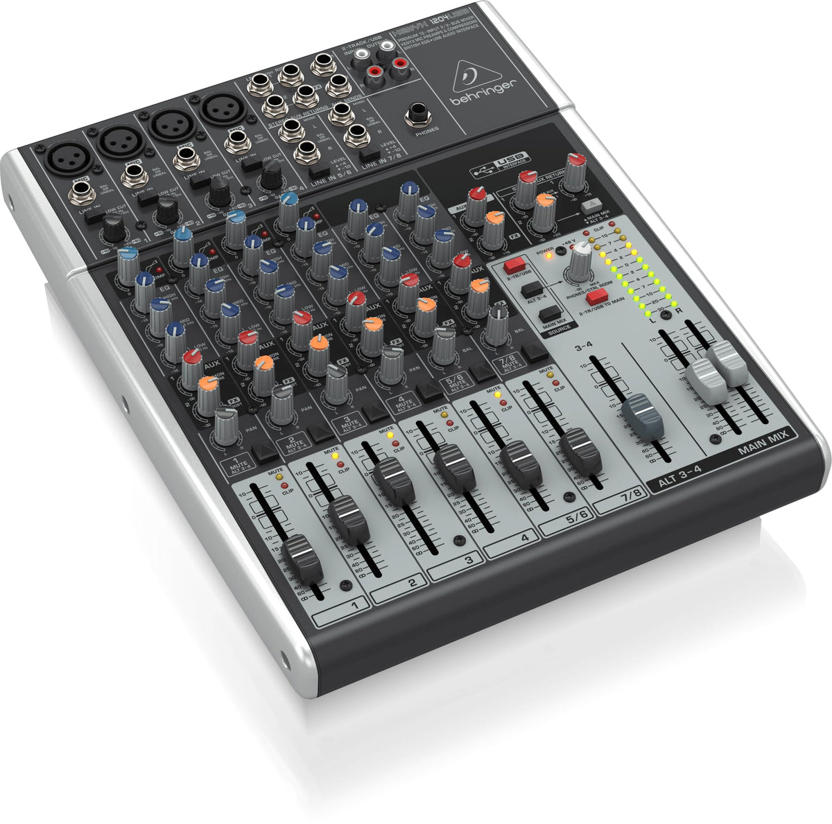 12-Input 2/2-Bus Mixer with Mic Preamps and USB Audio Interface J790288