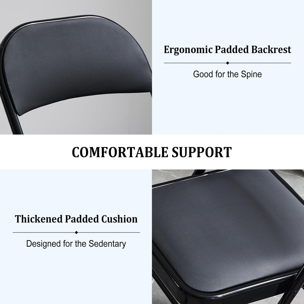 10 Pack Folding Chairs with Cushion E6689