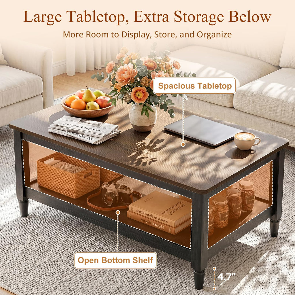 40" Black Coffee Table W771