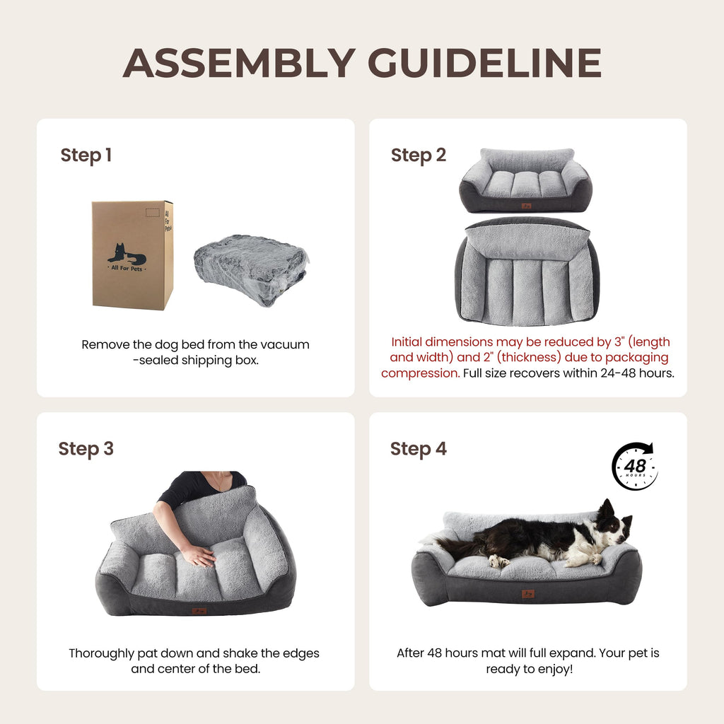 Extra Thick Orthopedic Bolster Dog Bed J347849