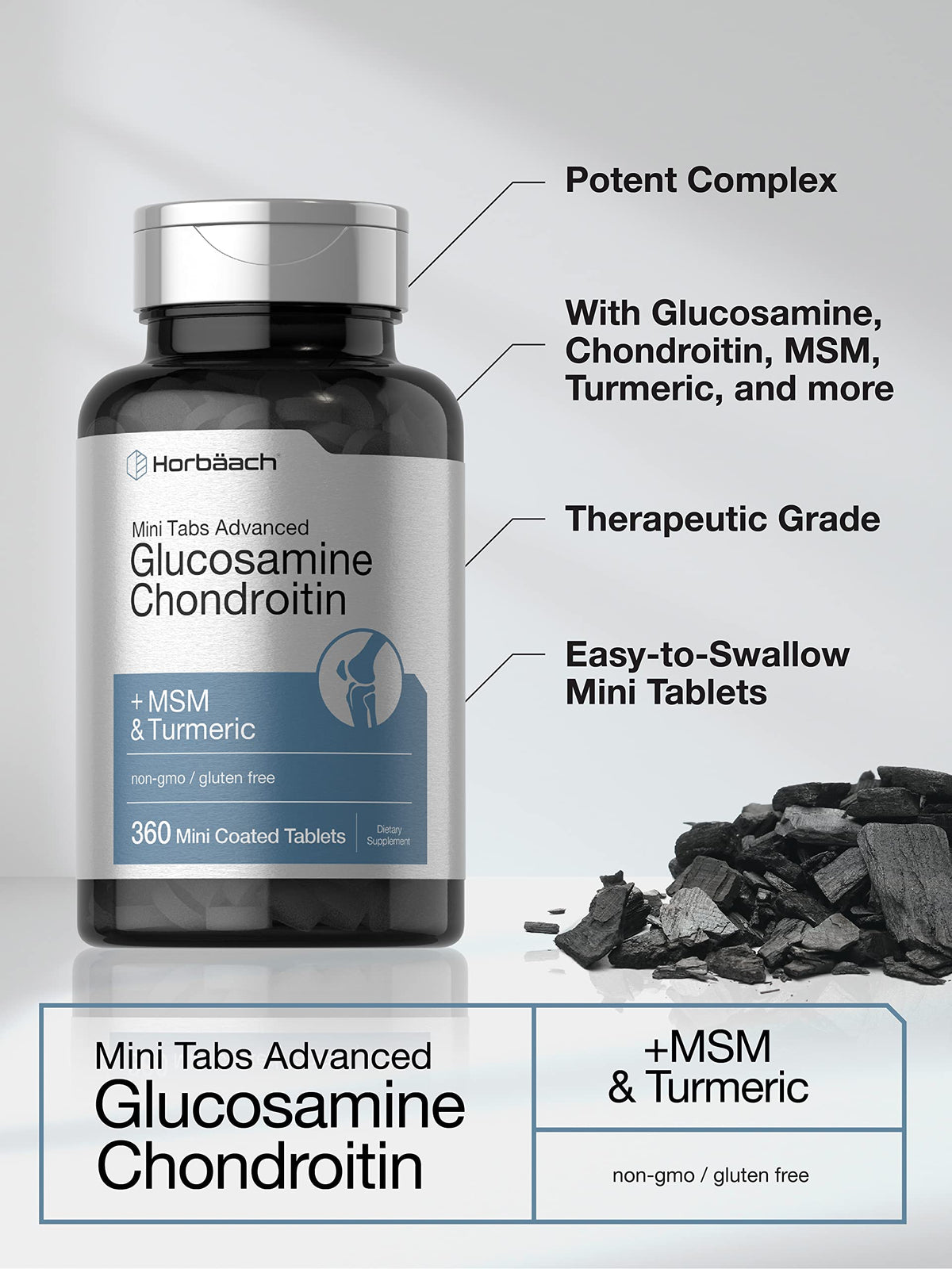 Glucosamine Chondroitin MSM Turmeric 360 Tablets H6303