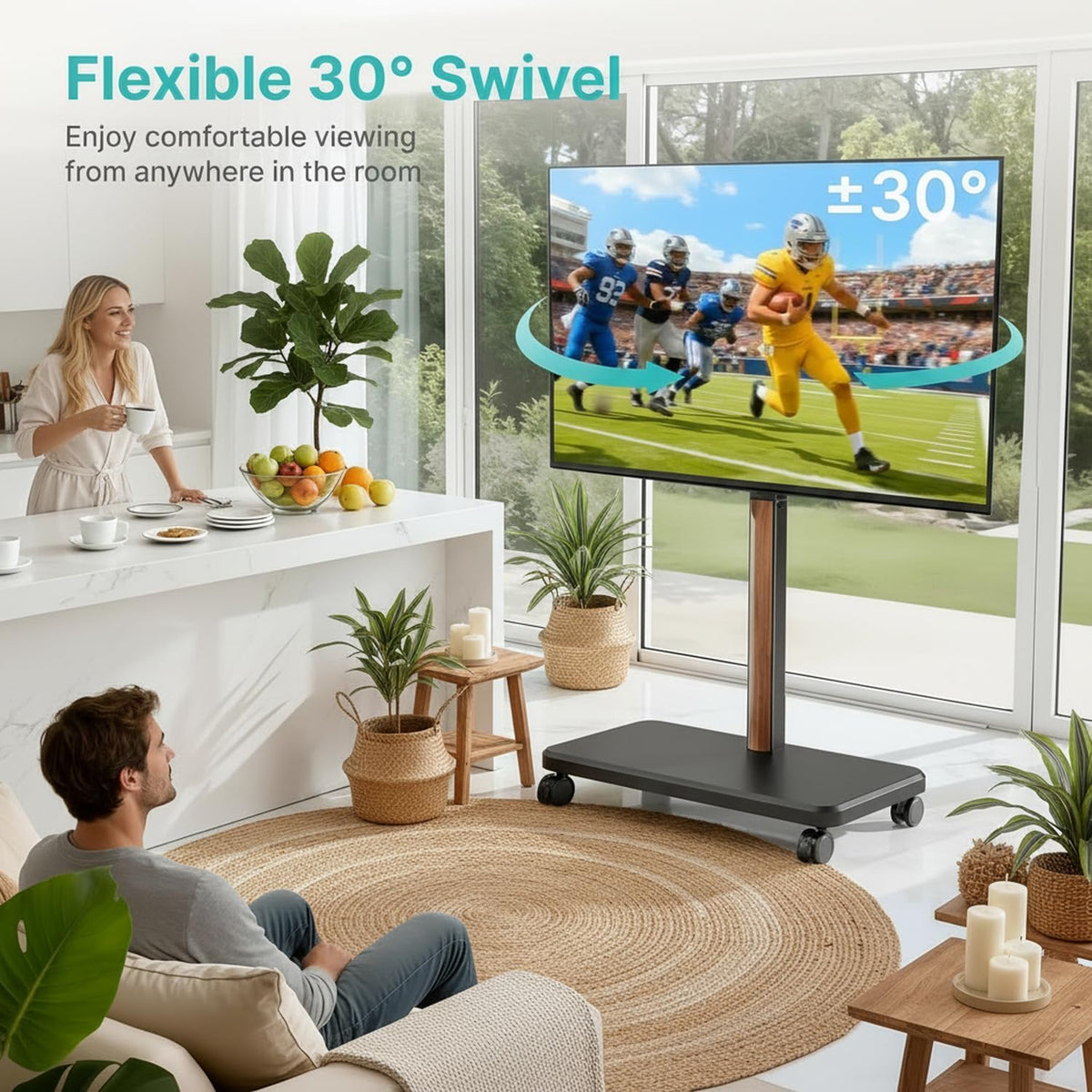 TV Rolling Cart for 32-85 Inch Screen Y8872