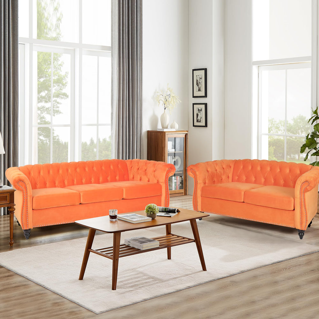 Tufted Velvet 2 Seater Sofa B442050