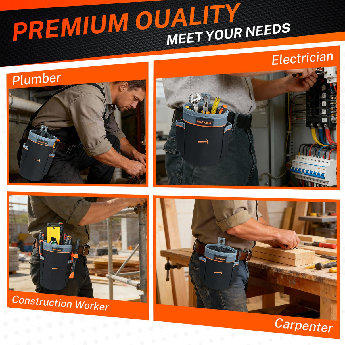 Tool Pouch Multi-Pack 2 Sizes 600D Nylon W408155