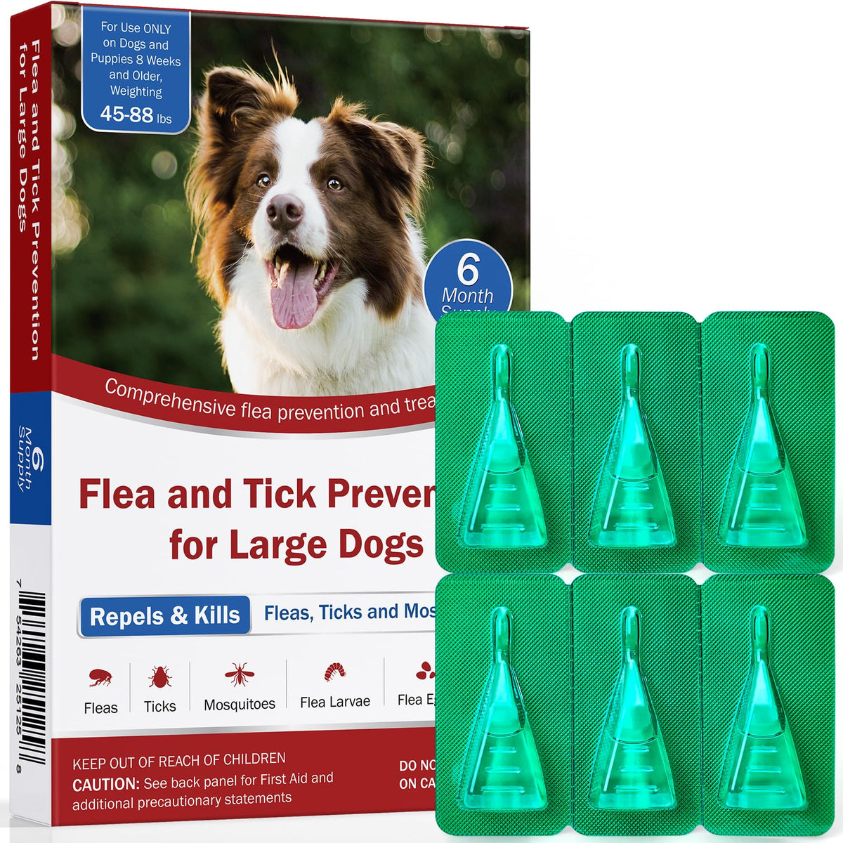 Large Dog Flea and Tick Prevention 6-Month Supply Q773427
