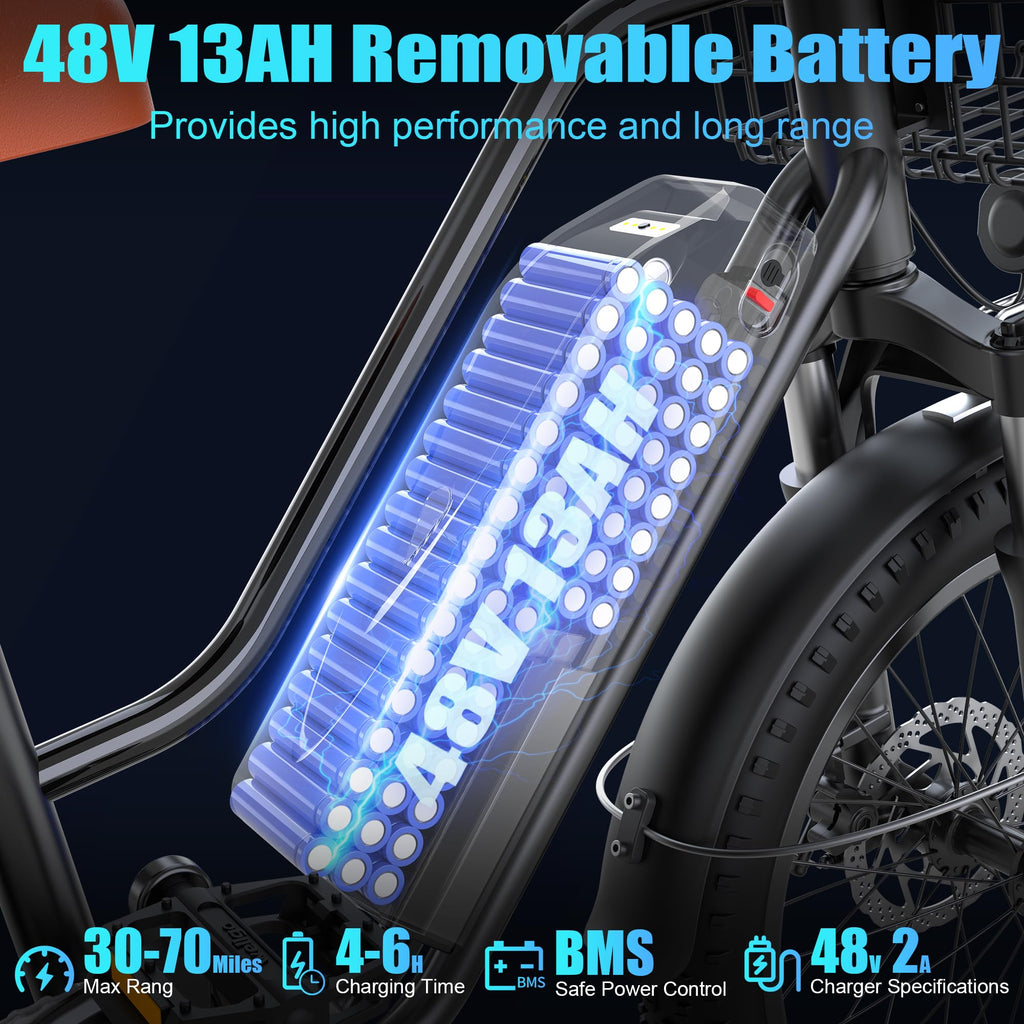 Ebike with Rear Seat & Front Basket B394030