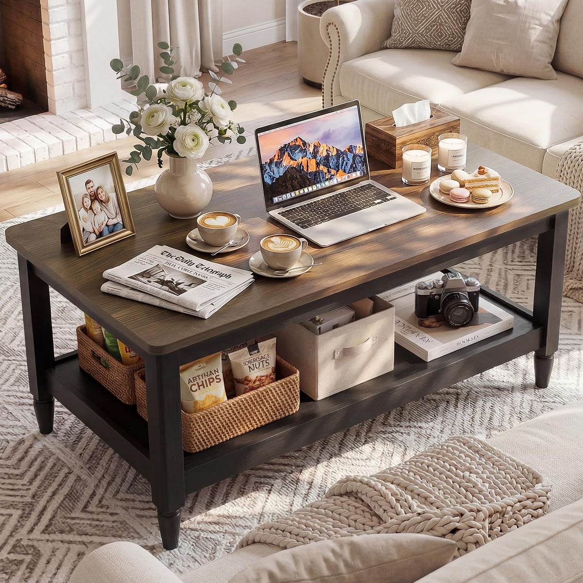 40" Black Coffee Table W771