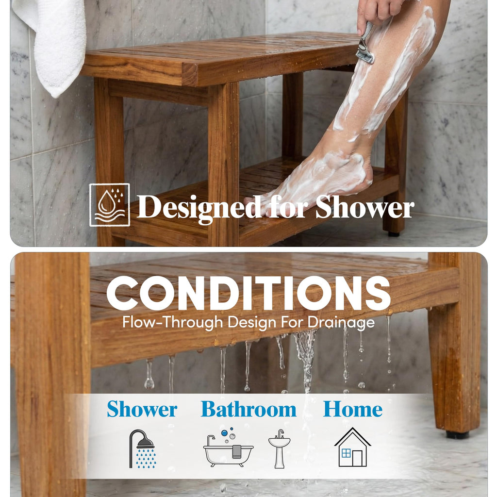 Teak Shower Bench H578