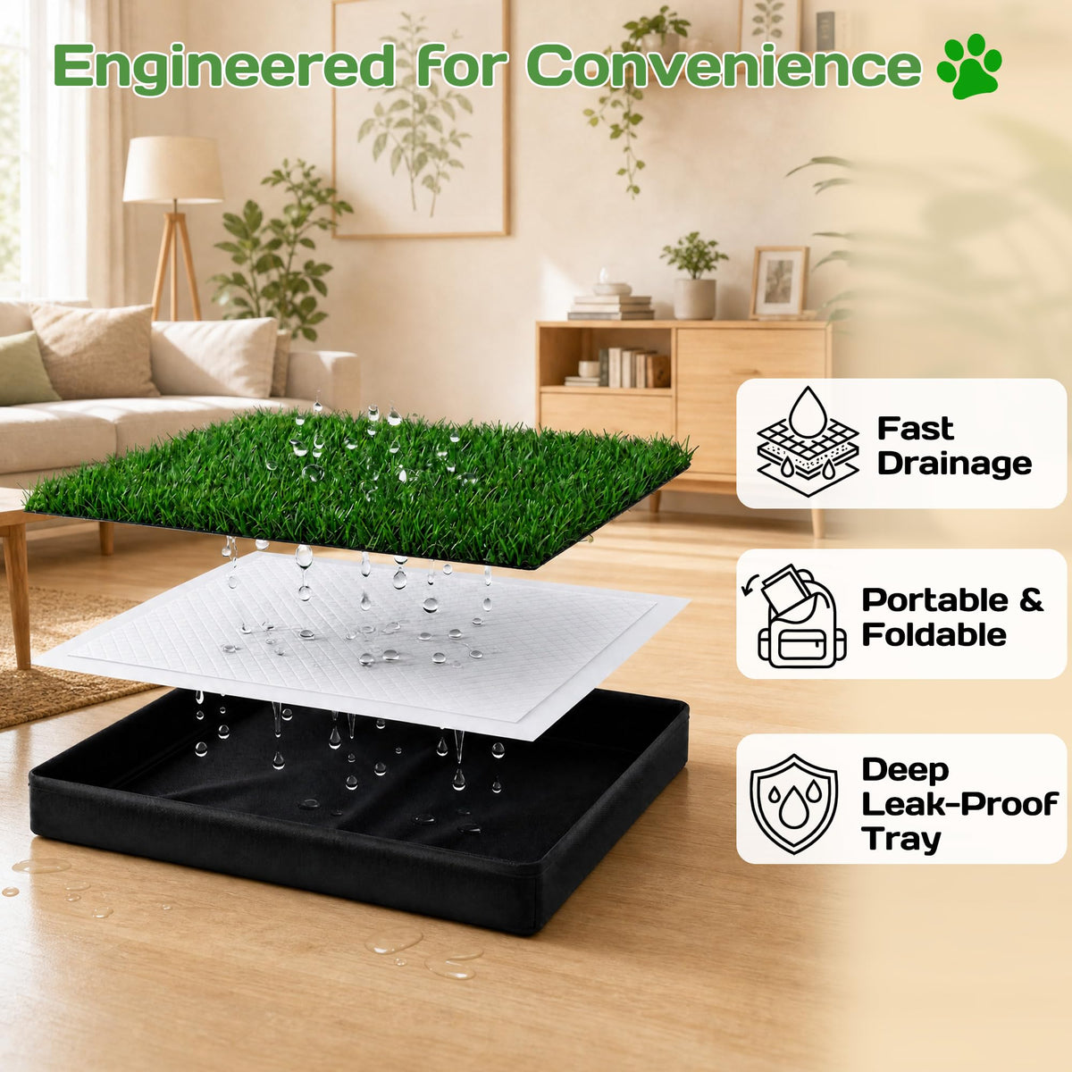 Dog Grass Pad with Tray A11925