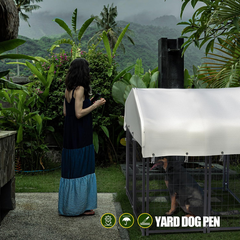 Large Heavy Duty Outdoor Dog Kennel with Roof D43228