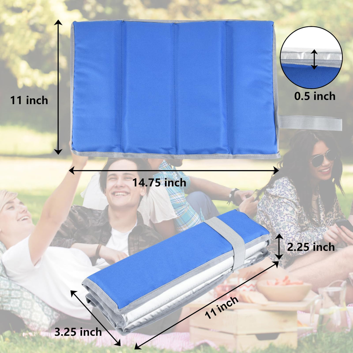 2 Pcs Foldable Foam Seat Cushion H879
