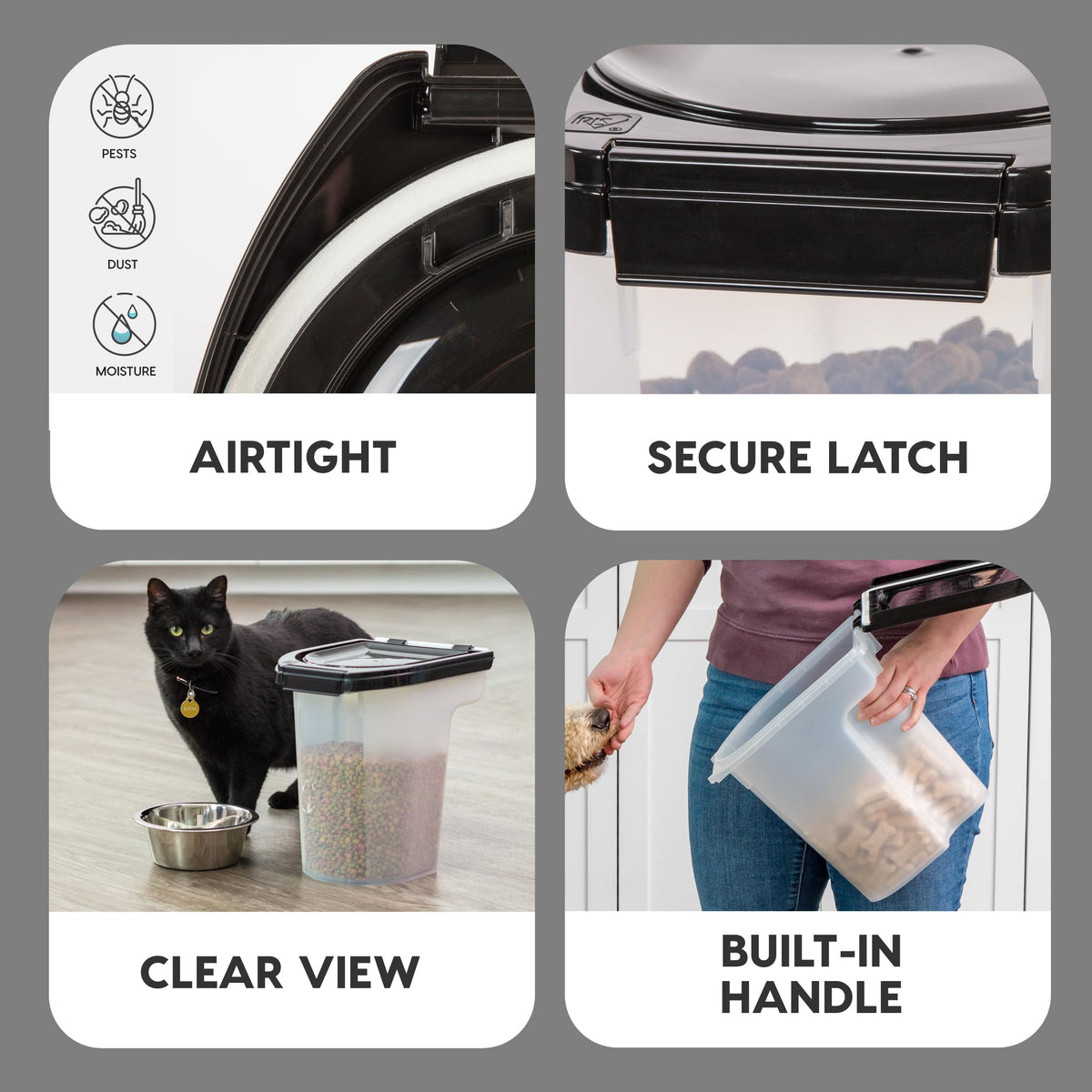 Black Dog Food Storage Container A254696