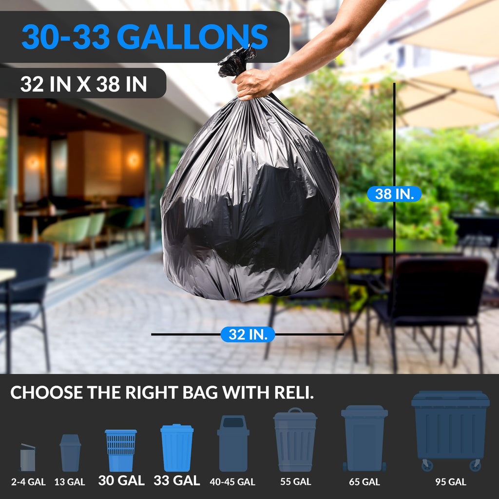 30 to 33 Gallon Heavy Duty Trash Bags P962