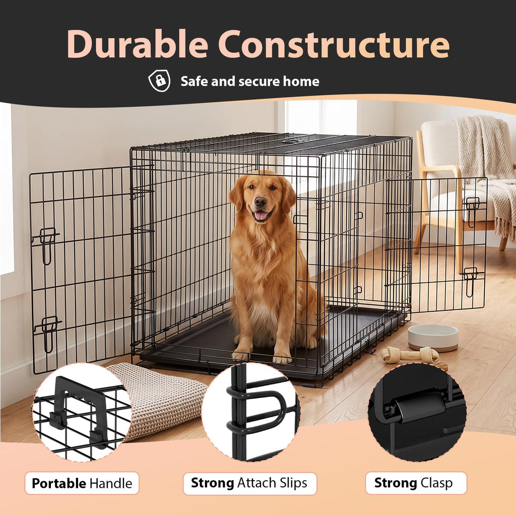48" Double Door Crate Kennel with Divider R308