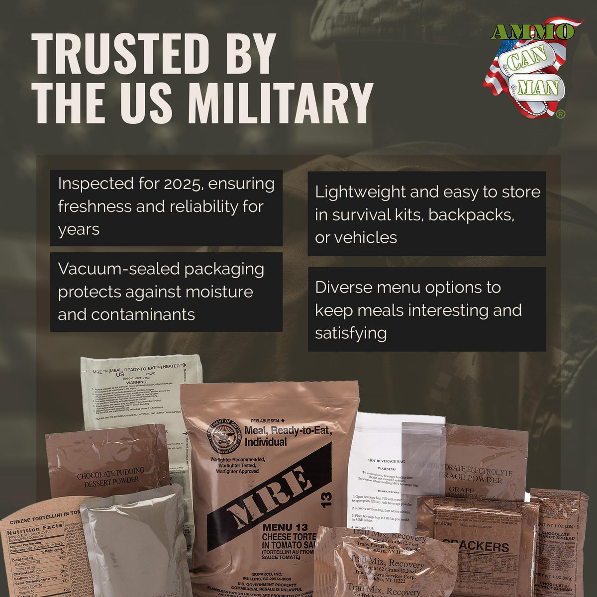 MRE Variety Pack of 12 P512