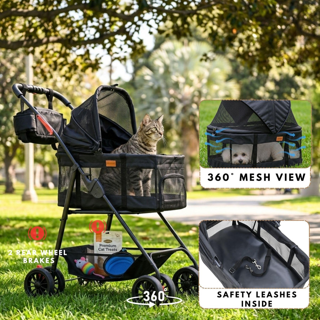 3 in 1 Pet Stroller with Detachable Carrier M7891