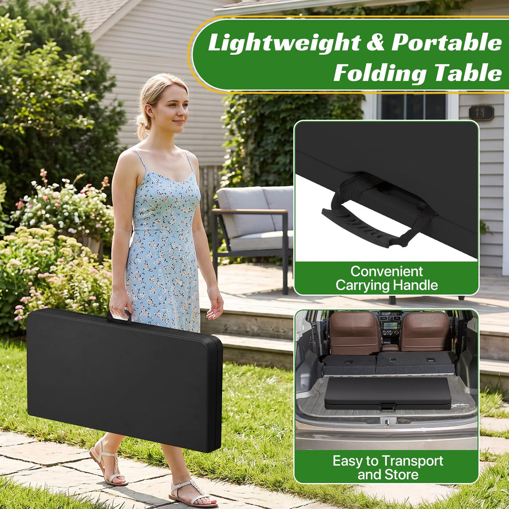 34" Square Folding Table, Black T10184