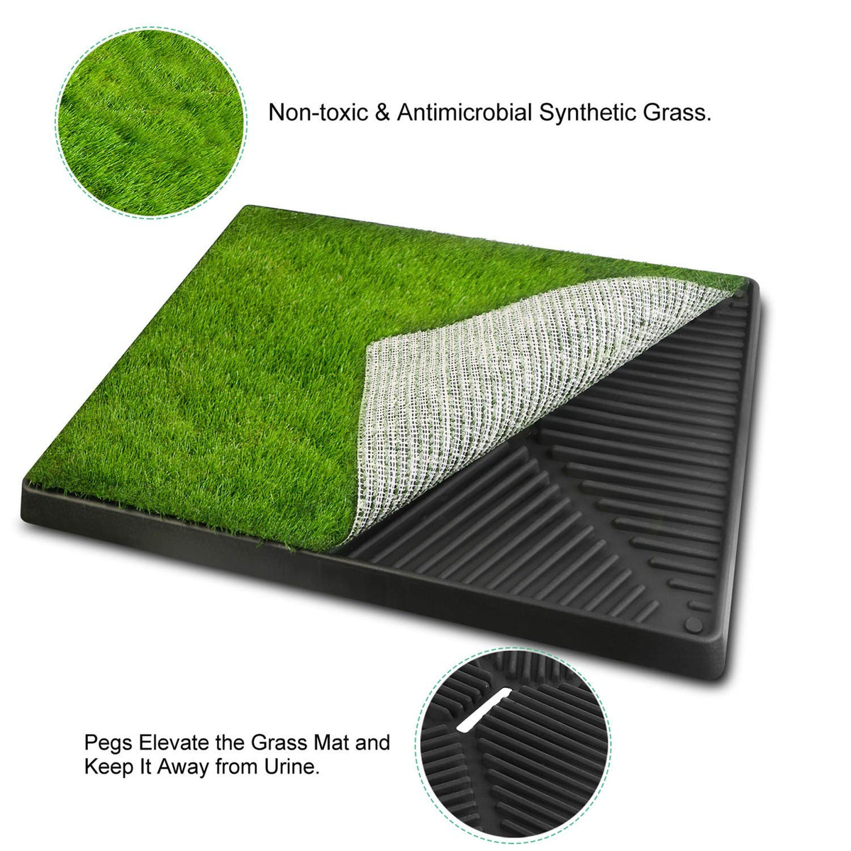 Indoor Dog Toilet with Artificial Grass 25" x 20" V1307