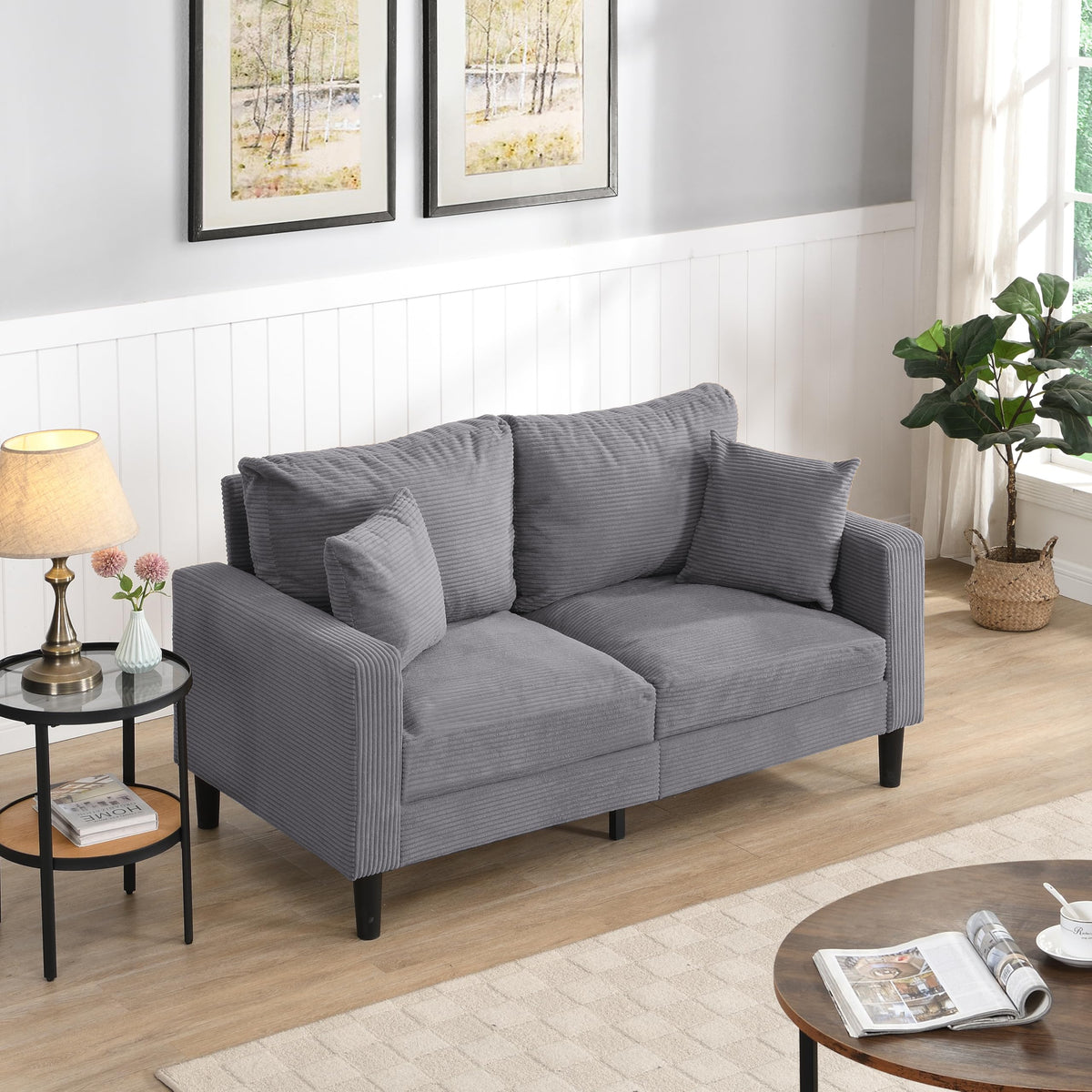 Light Gray Oversized Sleeper Sofa Chair I507707