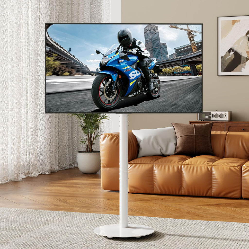 White Rolling TV Stand for 32-55 Inch TVs H8496