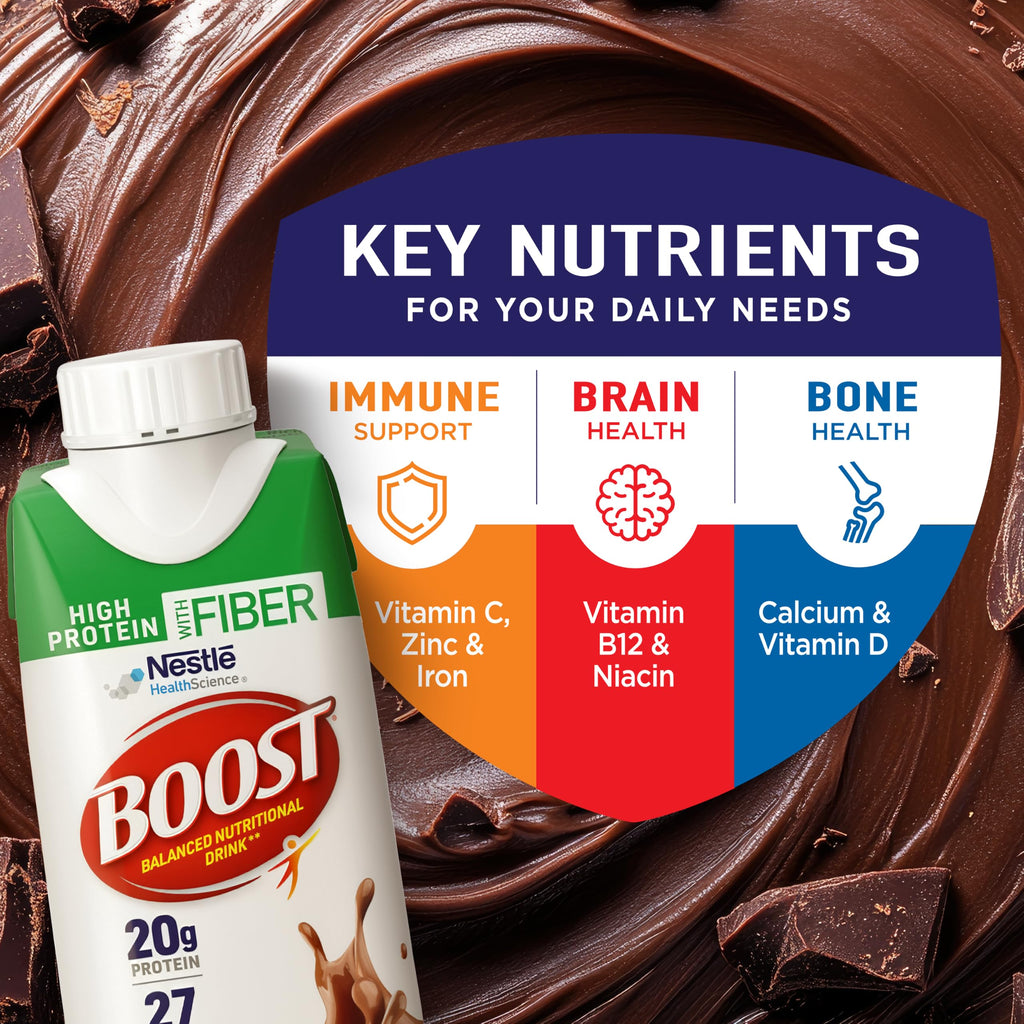 High Protein Nutritional Shake, Chocolate, 24 pk T481