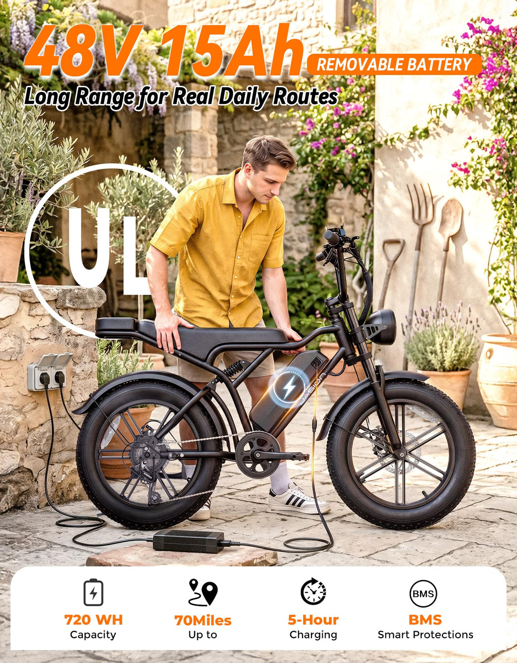Electric Bike, 2000W Peak, Fat Tire P68738