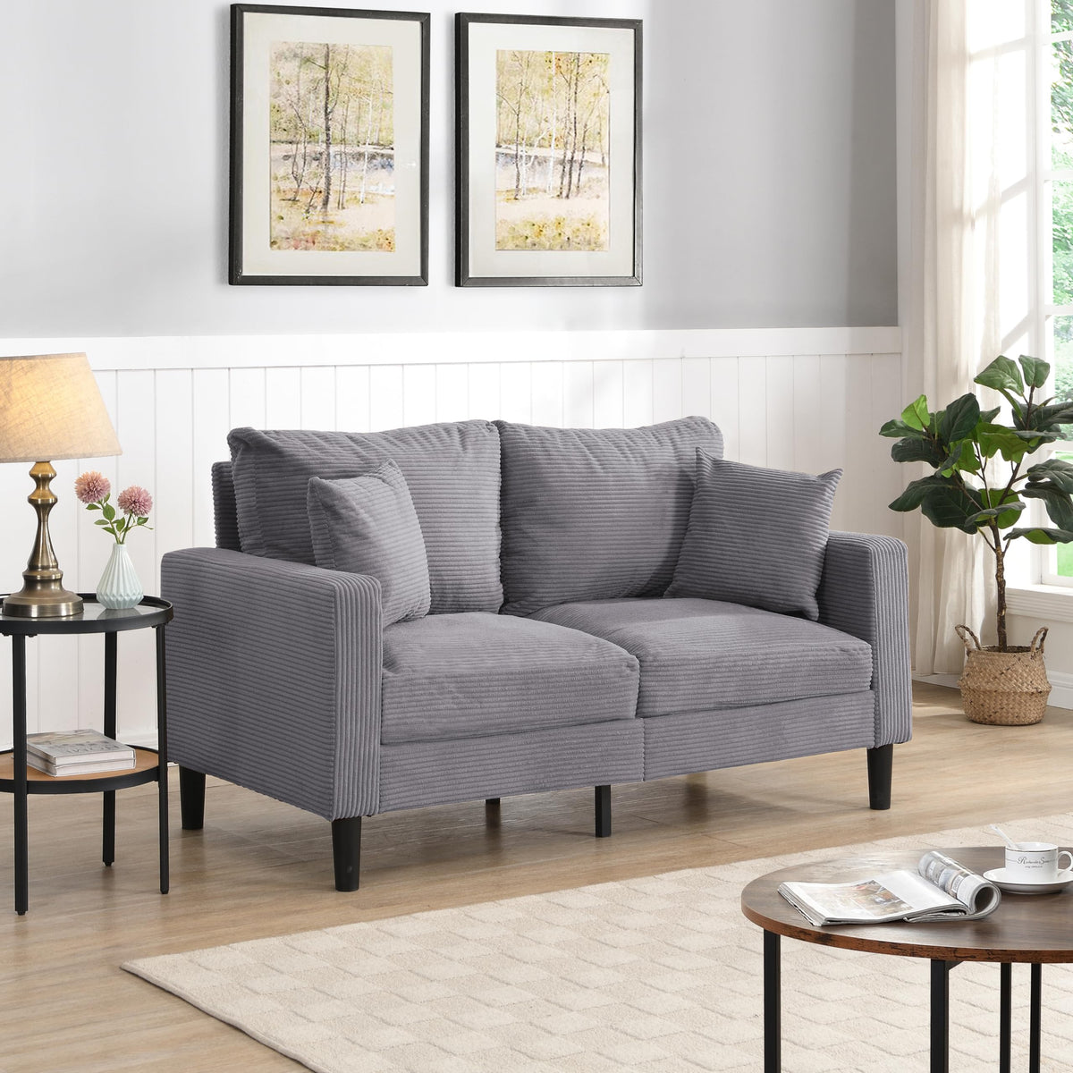 Light Gray Oversized Sleeper Sofa Chair I507707