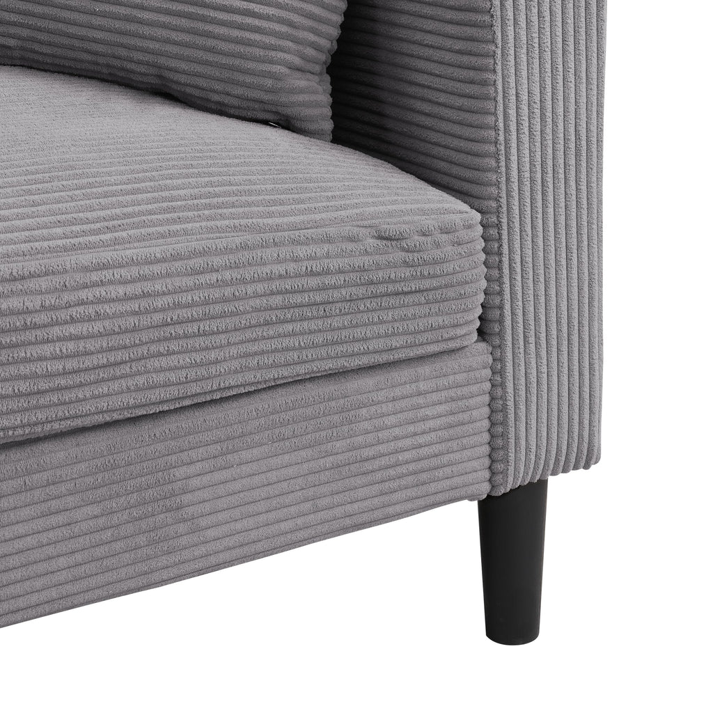 Light Gray Upholstered 2 Seat Loveseat Sofa G480054