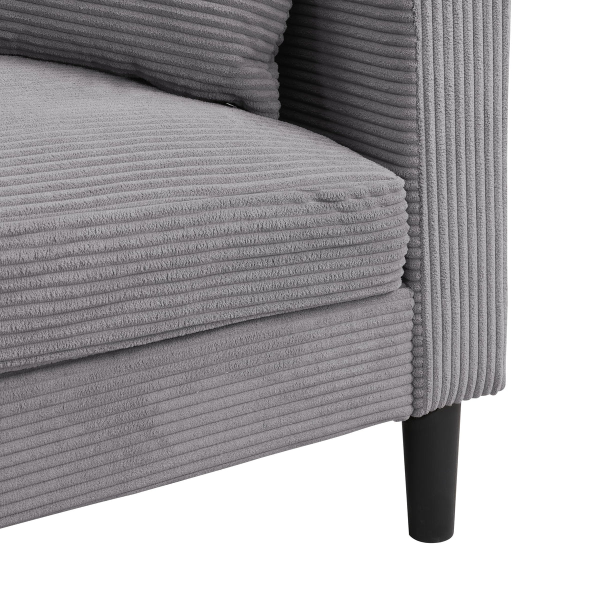 Light Gray Upholstered 2 Seat Loveseat Sofa G480054