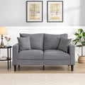 Light Gray Upholstered 2 Seat Loveseat Sofa G480054