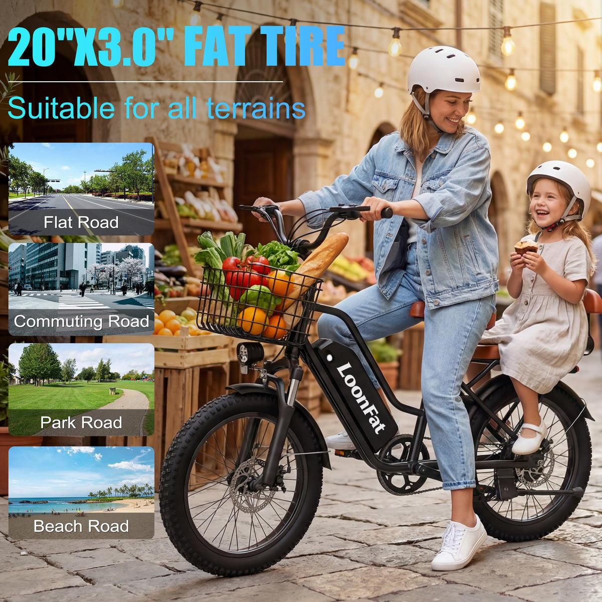 Ebike with Rear Seat & Front Basket B394030