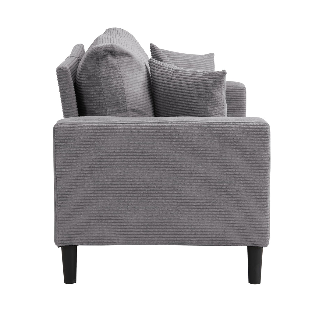 Light Gray Upholstered 2 Seat Loveseat Sofa G480054