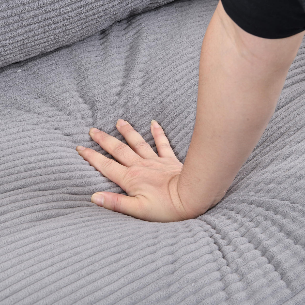 Light Gray Upholstered 2 Seat Loveseat Sofa G480054