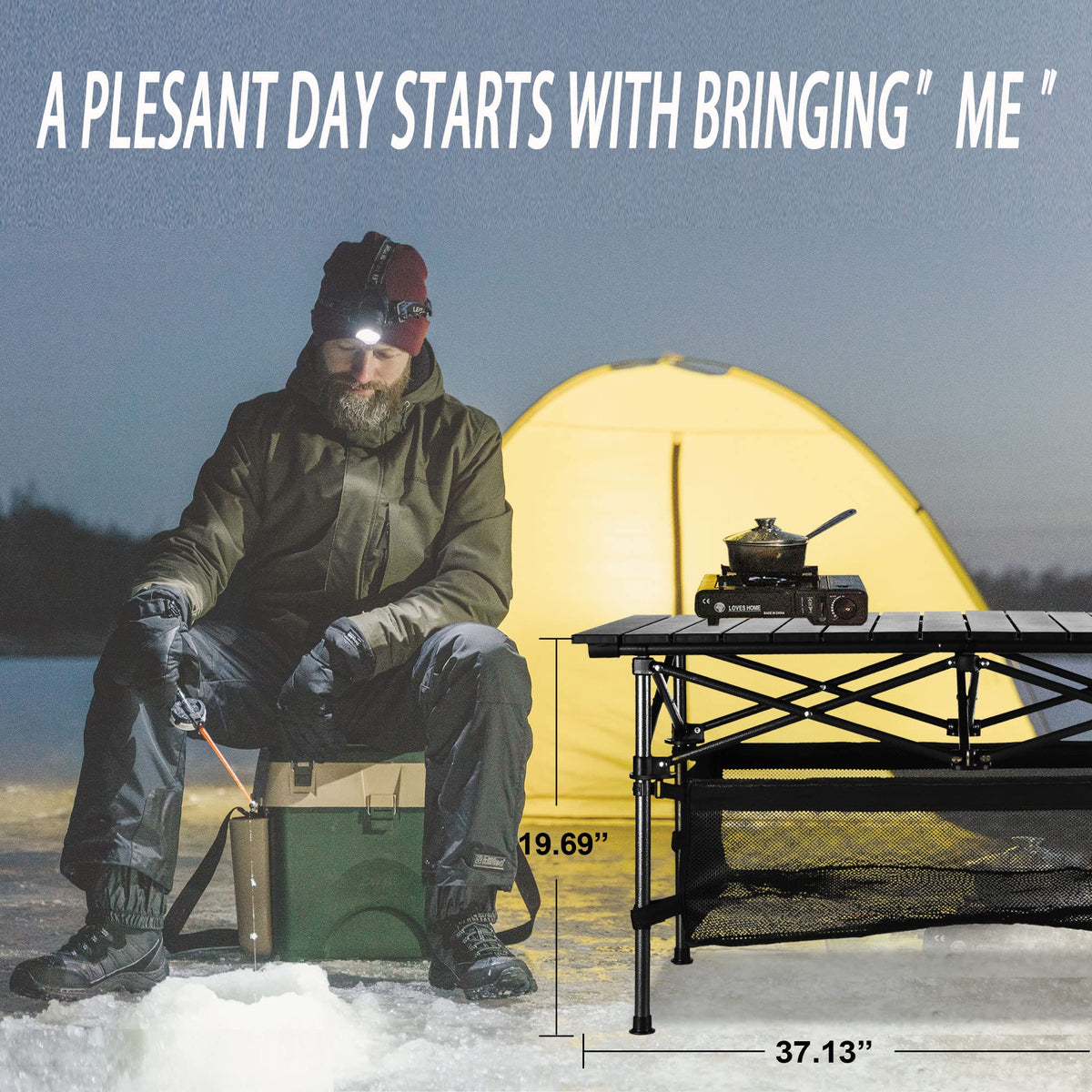 Lightweight Aluminum Folding Camping Table with Carrying Bag O901
