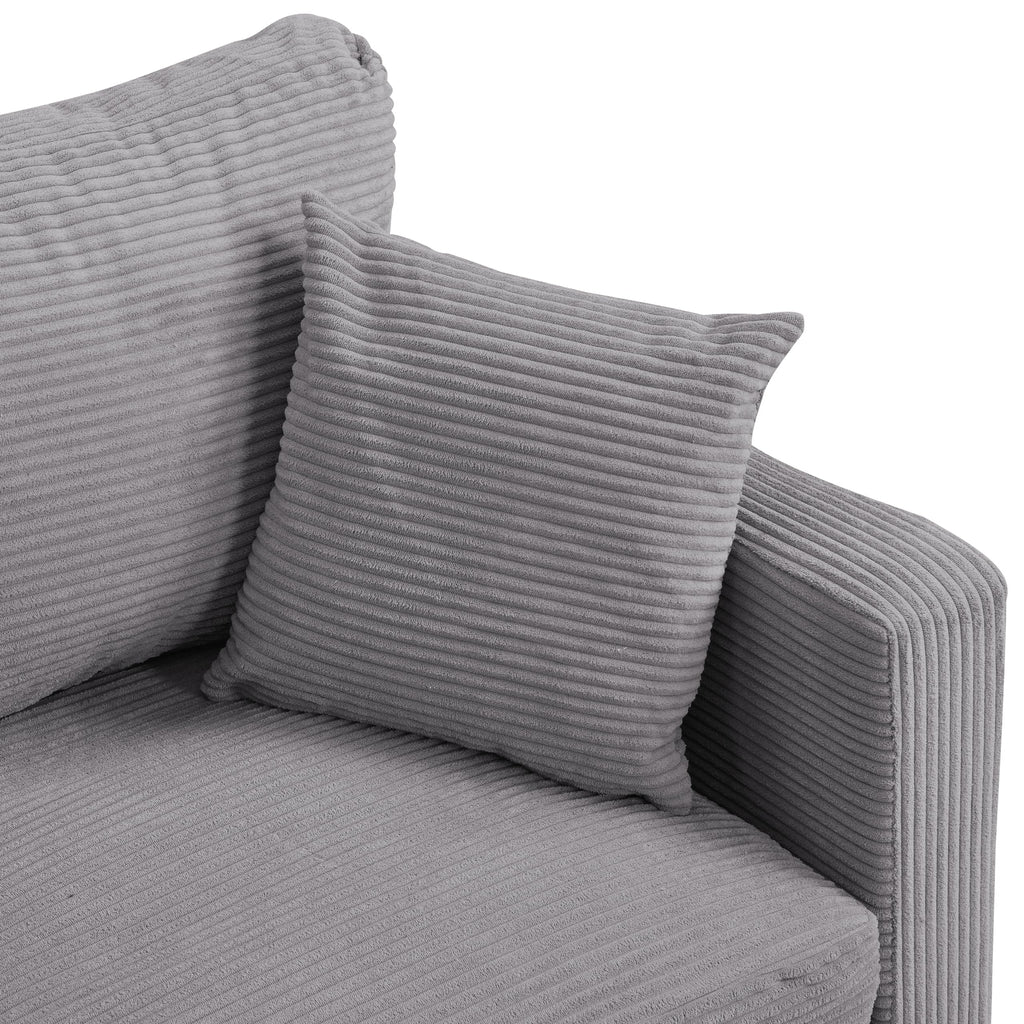 Light Gray Oversized Sleeper Sofa Chair I507707