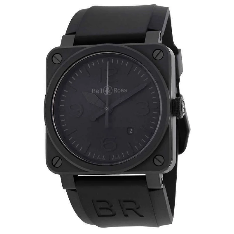 Bell & Ross Men's BR0392-PHANTOM-CE Phantom Black Rubber Watch