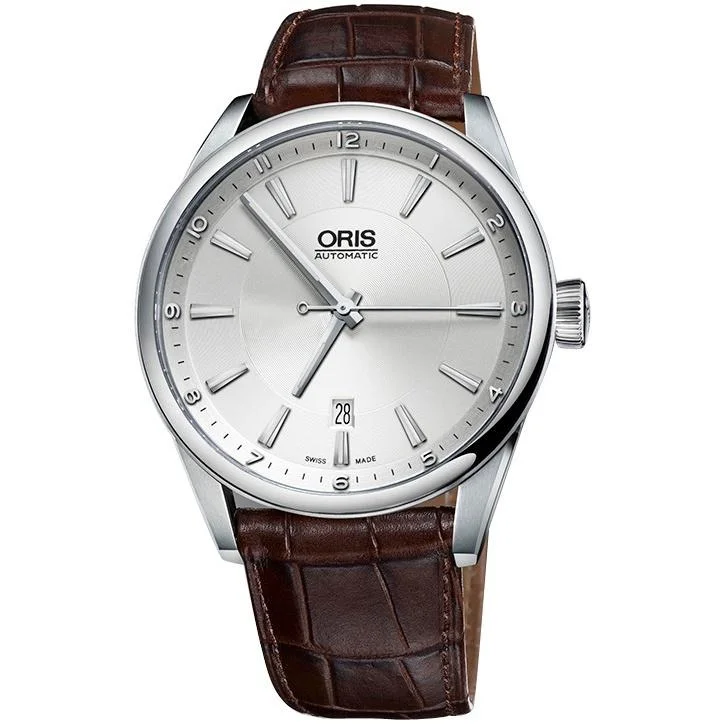 Oris Men's 73376424031LSBRN Artix Brown Leather Watch